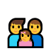 👨‍👨‍👧 family: man, man, girl display on Windows